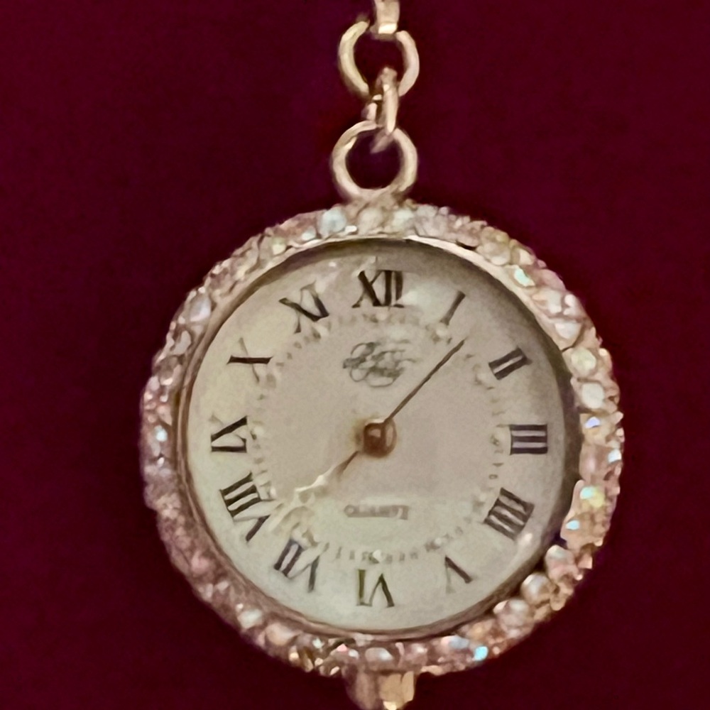 Kirk’s Folly Watch Elegant Silver Pocket Watch with Roman Numerals
